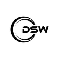 dsw Brief Logo Design im Illustration. Vektor Logo, Kalligraphie Designs zum Logo, Poster, Einladung, usw.