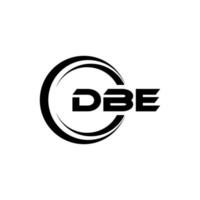 dbe brev logotyp design i illustration. vektor logotyp, kalligrafi mönster för logotyp, affisch, inbjudan, etc.