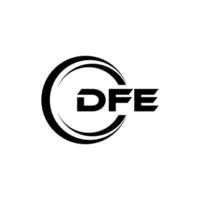 dfe brev logotyp design i illustration. vektor logotyp, kalligrafi mönster för logotyp, affisch, inbjudan, etc.