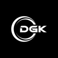 dgk brev logotyp design i illustration. vektor logotyp, kalligrafi mönster för logotyp, affisch, inbjudan, etc.