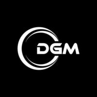 dgm brev logotyp design i illustration. vektor logotyp, kalligrafi mönster för logotyp, affisch, inbjudan, etc.