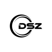 dsz brev logotyp design i illustration. vektor logotyp, kalligrafi mönster för logotyp, affisch, inbjudan, etc.