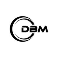 dbm brev logotyp design i illustration. vektor logotyp, kalligrafi mönster för logotyp, affisch, inbjudan, etc.