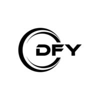 dfy brev logotyp design i illustration. vektor logotyp, kalligrafi mönster för logotyp, affisch, inbjudan, etc.