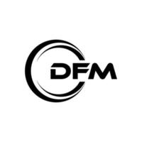 dfm brev logotyp design i illustration. vektor logotyp, kalligrafi mönster för logotyp, affisch, inbjudan, etc.