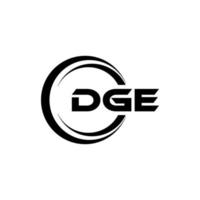 dge brev logotyp design i illustration. vektor logotyp, kalligrafi mönster för logotyp, affisch, inbjudan, etc.