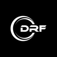 drf brev logotyp design i illustration. vektor logotyp, kalligrafi mönster för logotyp, affisch, inbjudan, etc.