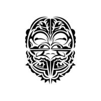 Masken von Götter im Zier Stil. polynesisch Stammes- Muster. geeignet zum Drucke. isoliert. Vektor Illustration.