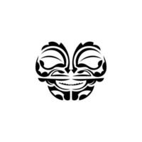Zier Gesichter. polynesisch Stammes- Muster. geeignet zum Tätowierungen. isoliert. schwarz Ornament, Vektor. vektor