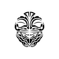 Zier Gesichter. hawaiisch Stammes- Muster. geeignet zum Tätowierungen. isoliert auf Weiß Hintergrund. Vektor. vektor
