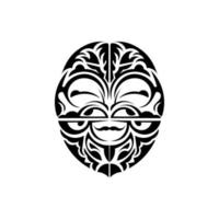 Zier Gesichter. hawaiisch Stammes- Muster. geeignet zum Tätowierungen. isoliert auf Weiß Hintergrund. schwarz Ornament, Vektor Illustration.