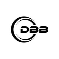 dbb brev logotyp design i illustration. vektor logotyp, kalligrafi mönster för logotyp, affisch, inbjudan, etc.