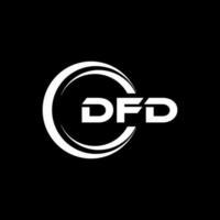 dfd brev logotyp design i illustration. vektor logotyp, kalligrafi mönster för logotyp, affisch, inbjudan, etc.