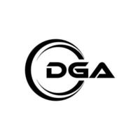 dga Brief Logo Design im Illustration. Vektor Logo, Kalligraphie Designs zum Logo, Poster, Einladung, usw.