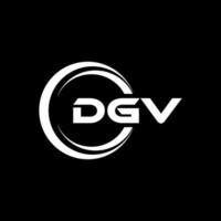 dgv brev logotyp design i illustration. vektor logotyp, kalligrafi mönster för logotyp, affisch, inbjudan, etc.