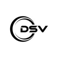 dsv brev logotyp design i illustration. vektor logotyp, kalligrafi mönster för logotyp, affisch, inbjudan, etc.