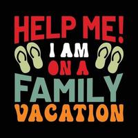 Hilfe mich ich bin auf ein Familie Ferien Sommer- Ferien vektor