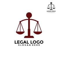 Gesetz Feste Logo Vorlage Design. legal Logo Vektor Konzept