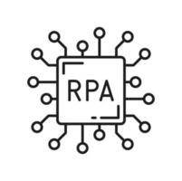 rpa Verbindung, Software und Geschäft Lösungen vektor