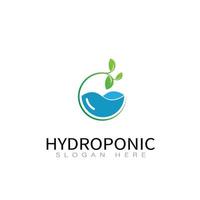hydroponiska vegetabiliska logotyp design vektor