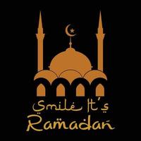 leende dess ramadan t-shirt vektor