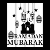 Ramadan Mubarak T-Shirt vektor