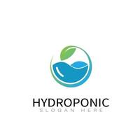 hydroponisch Gemüse Logo Design Vektor