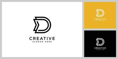 Initiale Brief d Logo Vektor Design