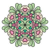 vektor hand dragen klotter mandala. färg mandala. vit översikt blommig mandala för henna, mehndi, tatuering, och dekoration. vektor illustration.