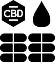 bio cbd pro kapsel symbolstil vektor