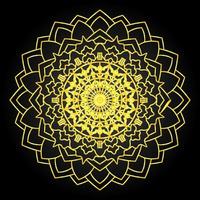 gyllene lyx mandala bakgrund med arabesk mönster arabicum islamic stil vektor