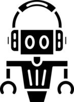 Kundenservice-Roboter-Icon-Stil vektor