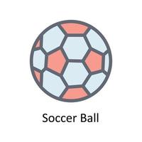 fotboll boll vektor fylla översikt ikoner. enkel stock illustration stock