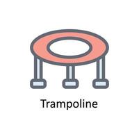 Trampolin Vektor füllen Gliederung Symbole. einfach Lager Illustration Lager