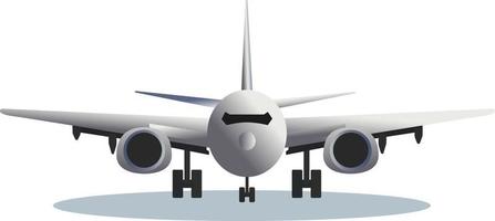 3d Weiß abstrakt Verkehrsflugzeug nehmen aus auf Weiß Hintergrund Illustration, Landung Flugzeug vektor