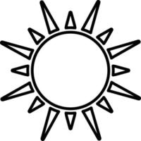 Sonne, Sommer- Gliederung Vektor Symbol. Linie Sommer- und Sonne Vektor Symbol