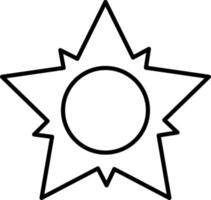 Sonne, Sommer- Gliederung Vektor Symbol. Linie Sommer- und Sonne Vektor Symbol