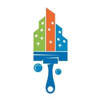 Reinigungsservice Wohnung Business Design Vorlage Vektor