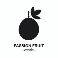 passionen frukt logotyp silhuett vektor illustration