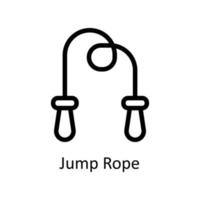 springen Seil Vektor Gliederung Symbole. einfach Lager Illustration Lager