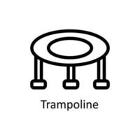 Trampolin Vektor Gliederung Symbole. einfach Lager Illustration Lager