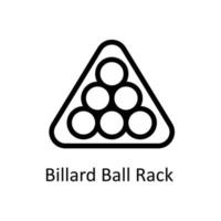 Billard Ball Gestell Vektor Gliederung Symbole. einfach Lager Illustration Lager