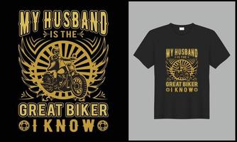 Biker t Hemd Design meine Mann ist das großartig Biker ich kennt Illustration Vektor Design