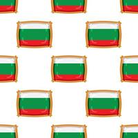 mönster kaka med flagga Land bulgarien i gott kex vektor