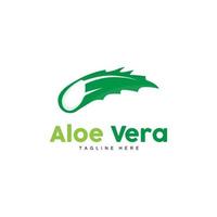 aloe vera logotyp, grön växt design, traditionell medicin och hud vård växt vektor, hår vård, symbol ikon illustration vektor
