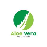 aloe vera logotyp, grön växt design, traditionell medicin och hud vård växt vektor, hår vård, symbol ikon illustration vektor