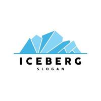 Eisberg Logo, Antarktis Berge Vektor im Eis Blau Farbe, Natur Design, Produkt Marke Illustration Vorlage Symbol