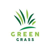 Grün Gras Logo, Natur Pflanze Vektor, Landwirtschaft Blatt einfach Design, Vorlage Symbol Illustration vektor