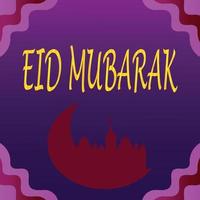 eid Mubarak Schöne Grüße Hintergrund, elegant Element zum Design Vorlage, ein Platz zum Text Gruß Karte, und Banner zum Ramadan karem. vektor