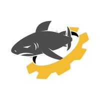 Shark Gear Design Vektor isoliert Illustration Vorlage